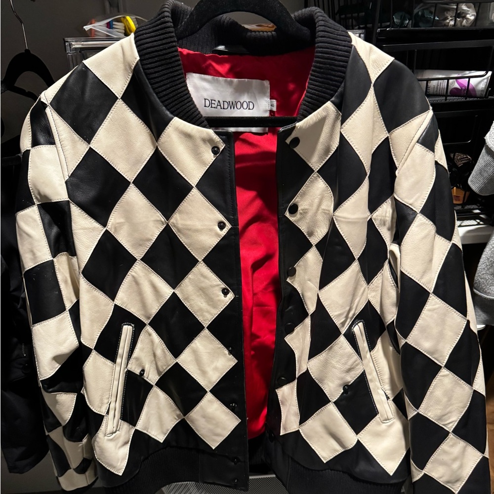 Deadwood Black and White Leather Jacket